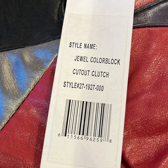 Vintage Disco faux leather color block clutch by Bonita Bags - Picture 4 of 4